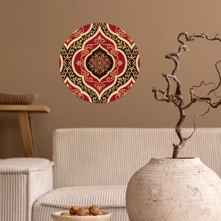 Behangcirkel - Patroon - Ornament - Barok - Rood - Goud — 2