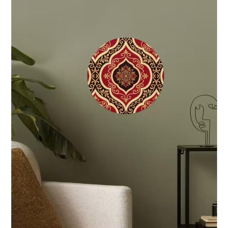Behangcirkel - Patroon - Ornament - Barok - Rood - Goud — 3