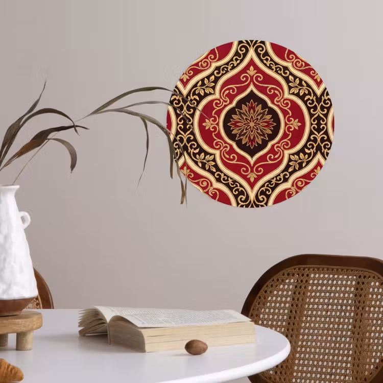 Behangcirkel - Patroon - Ornament - Barok - Rood - Goud — 4