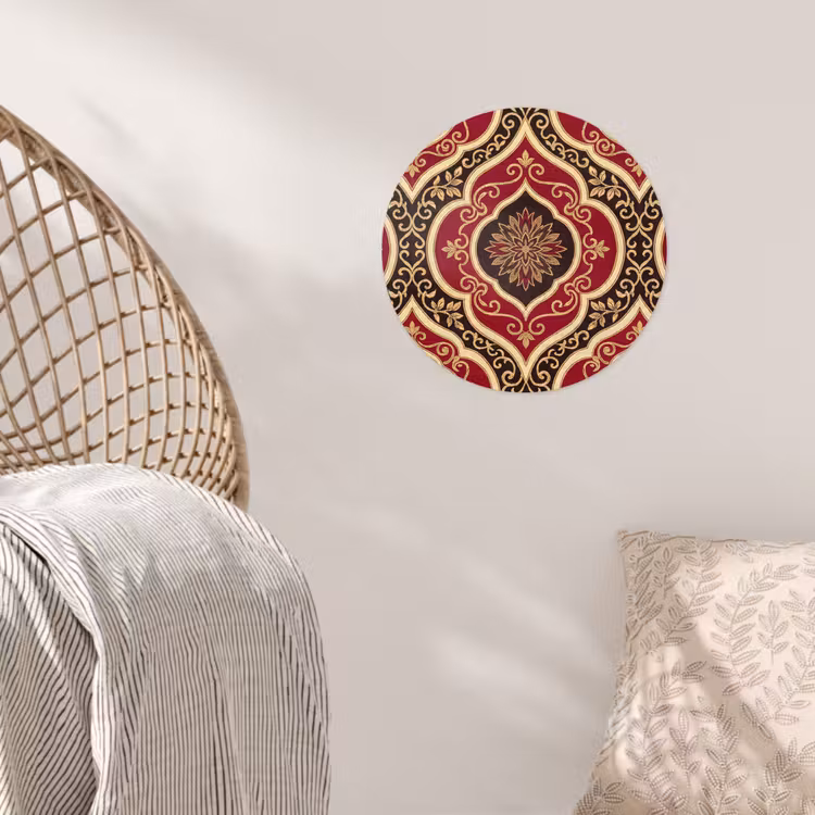 Behangcirkel - Patroon - Ornament - Barok - Rood - Goud — 5