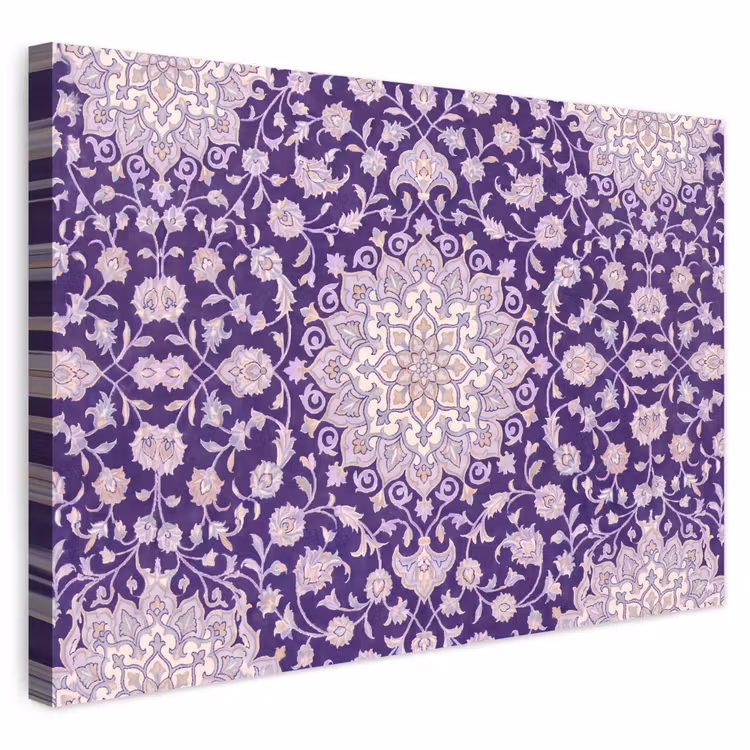 Buiten canvas - Patroon - Medallion - Oosters - Paars - Decoratie — 1