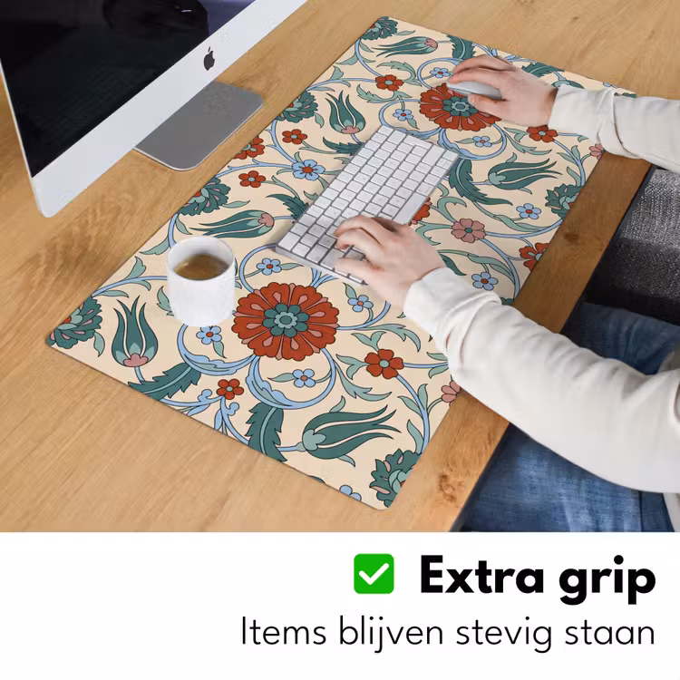 Bureau onderlegger - Bloemen - Patroon - Klassiek - Decoratie - Kleurrijk — 6