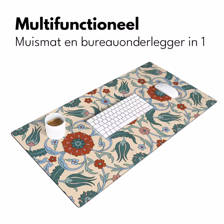 Bureau onderlegger - Bloemen - Patroon - Klassiek - Decoratie - Kleurrijk — 7