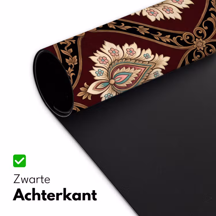 Bureau onderlegger - Patroon - Bloemmotief - Decoratie - Klassiek - Rood — 5