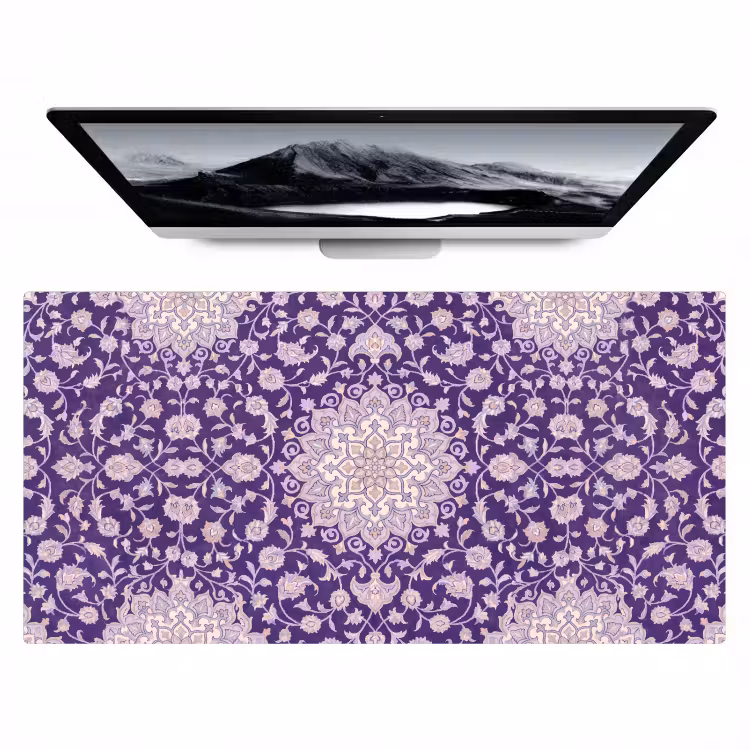 Bureau onderlegger - Patroon - Medallion - Oosters - Paars - Decoratie — 1