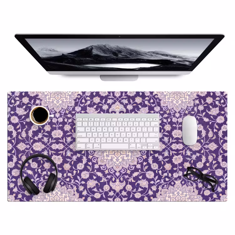 Bureau onderlegger - Patroon - Medallion - Oosters - Paars - Decoratie — 4