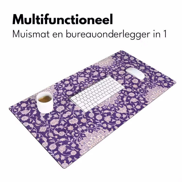 Bureau onderlegger - Patroon - Medallion - Oosters - Paars - Decoratie — 7