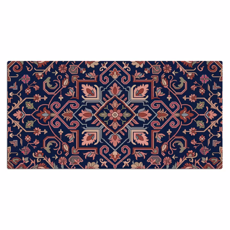 Bureau onderlegger - Patroon - Oosters - Floraal - Blauw - Klassiek — 2