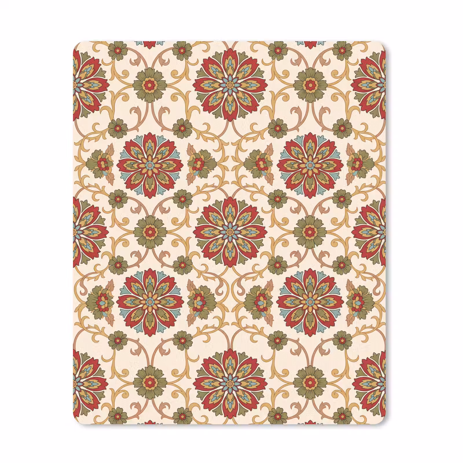 Muismat - Patroon - Bloemen - Ornament - Klassiek - Kleurrijk — 1