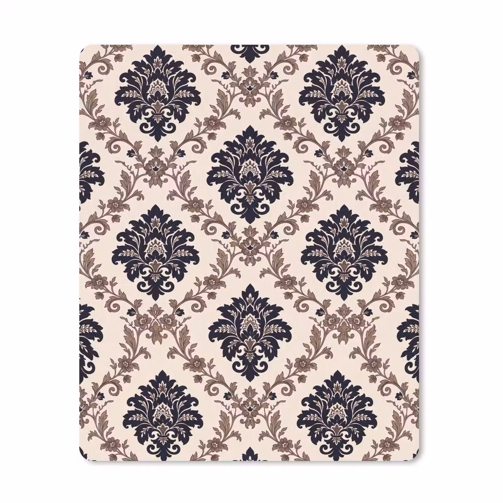 Muismat - Patroon - Floraal - Klassiek - Beige-blauw — 1