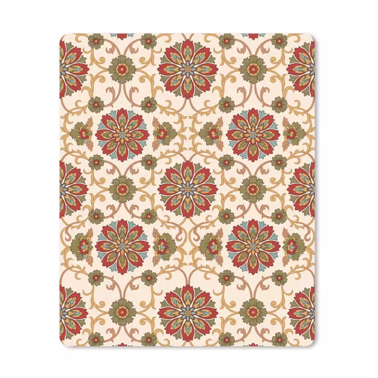 Muismat - Patroon - Bloemen - Ornament - Klassiek - Kleurrijk — 1