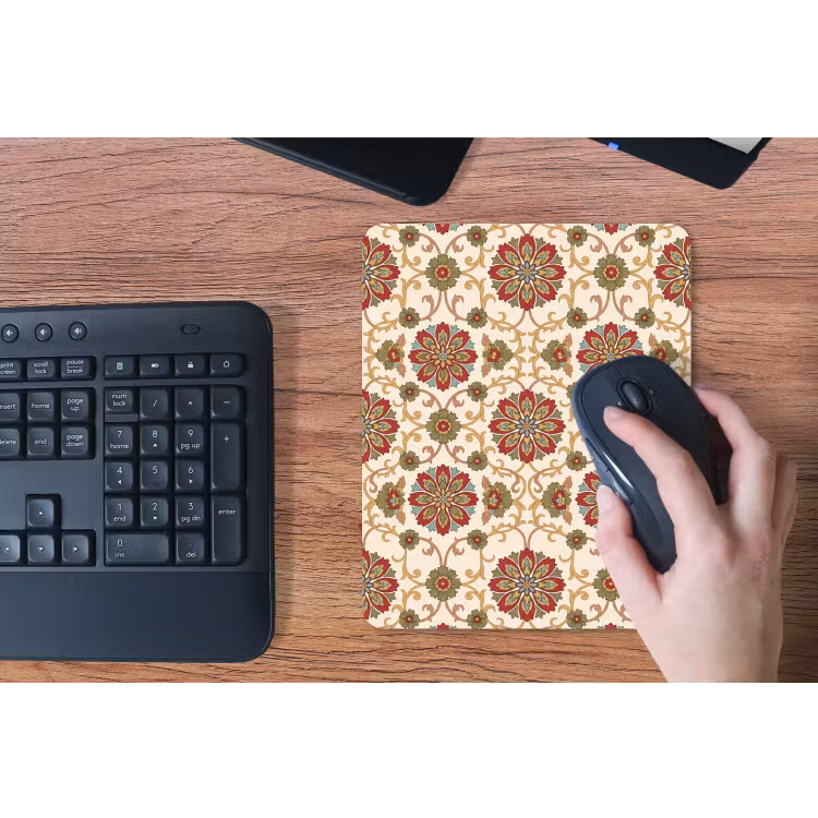 Muismat - Patroon - Bloemen - Ornament - Klassiek - Kleurrijk — 3