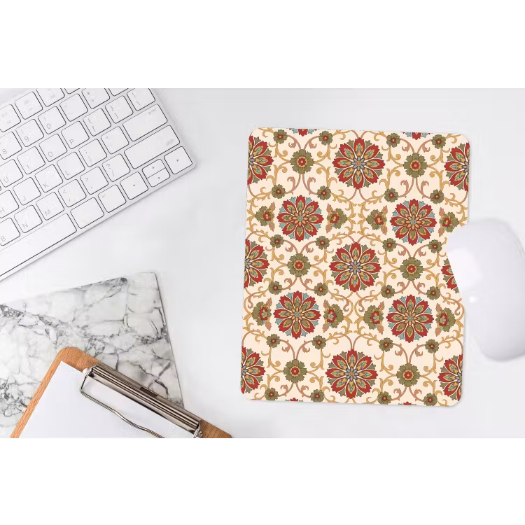Muismat - Patroon - Bloemen - Ornament - Klassiek - Kleurrijk — 4