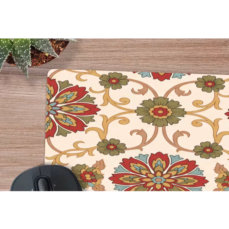 Muismat - Patroon - Bloemen - Ornament - Klassiek - Kleurrijk — 5