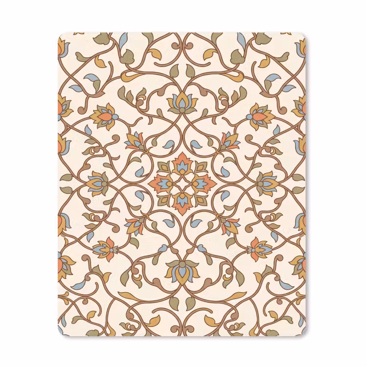 Muismat - Patroon - Bloemen - Ornament - Kleurrijk — 1