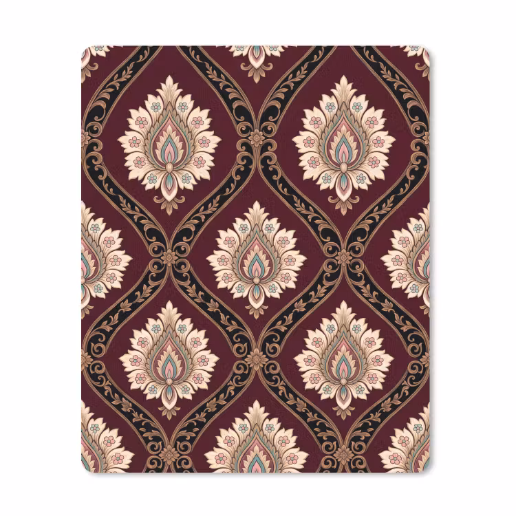 Muismat - Patroon - Bloemmotief - Decoratie - Klassiek - Rood — 1
