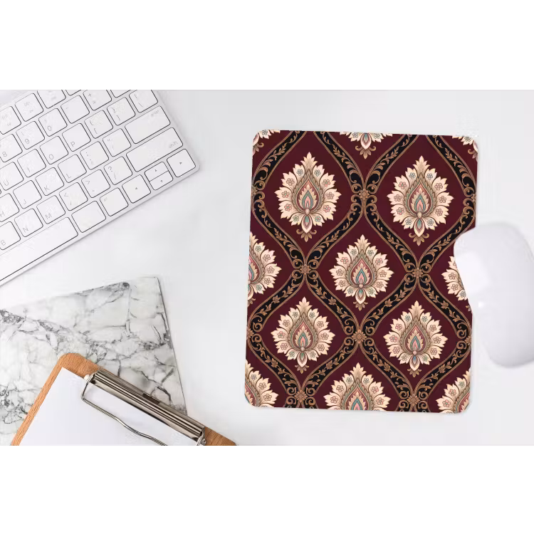 Muismat - Patroon - Bloemmotief - Decoratie - Klassiek - Rood — 4