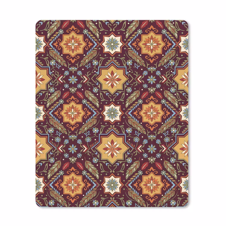 Muismat - Patroon - Floraal - Geometrisch - Kleurrijk - Decoratie — 1