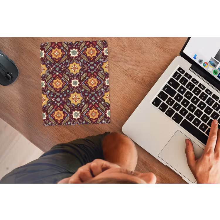 Muismat - Patroon - Floraal - Geometrisch - Kleurrijk - Decoratie — 2