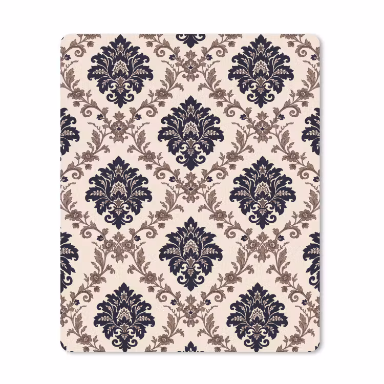 Muismat - Patroon - Floraal - Klassiek - Beige-blauw — 1