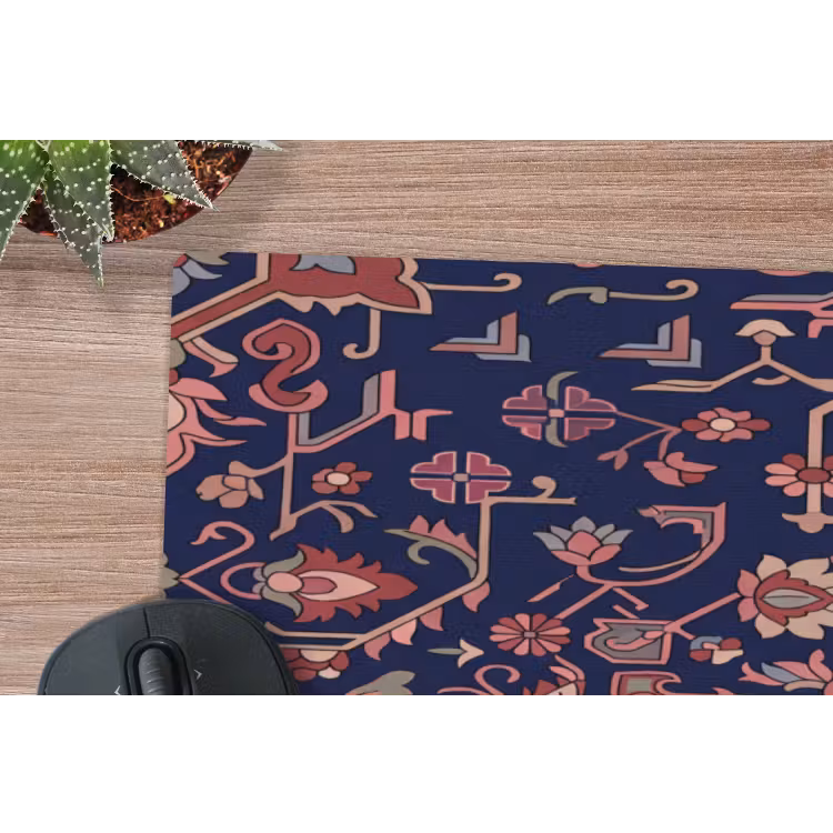 Muismat - Patroon - Oosters - Floraal - Blauw - Klassiek — 5