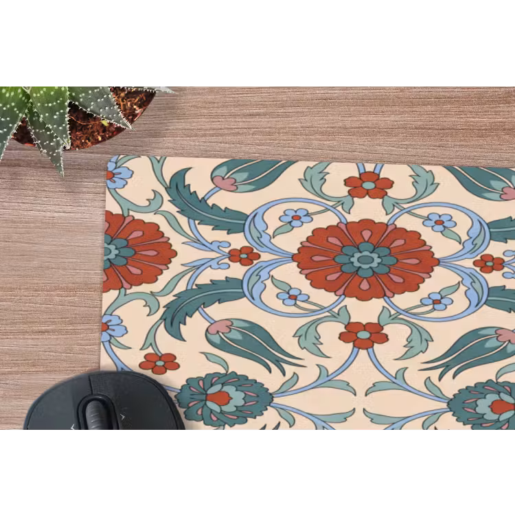 Muismat - Bloemen - Patroon - Klassiek - Decoratie - Kleurrijk — 5