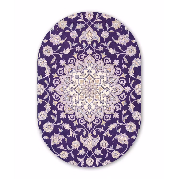 Muurovaal glas - Patroon - Medallion - Oosters - Paars - Decoratie — 1