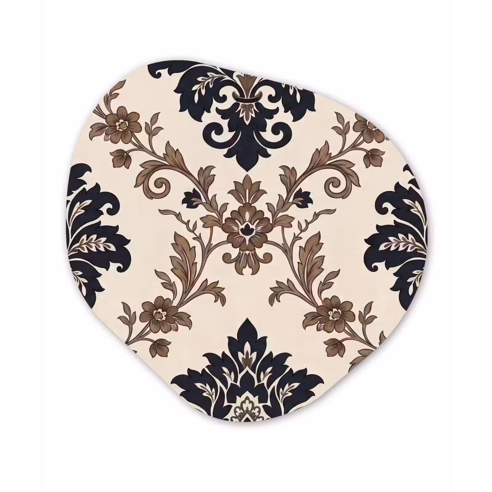 Organisch schilderij glas - Patroon - Floraal - Klassiek - Beige-blauw — 1