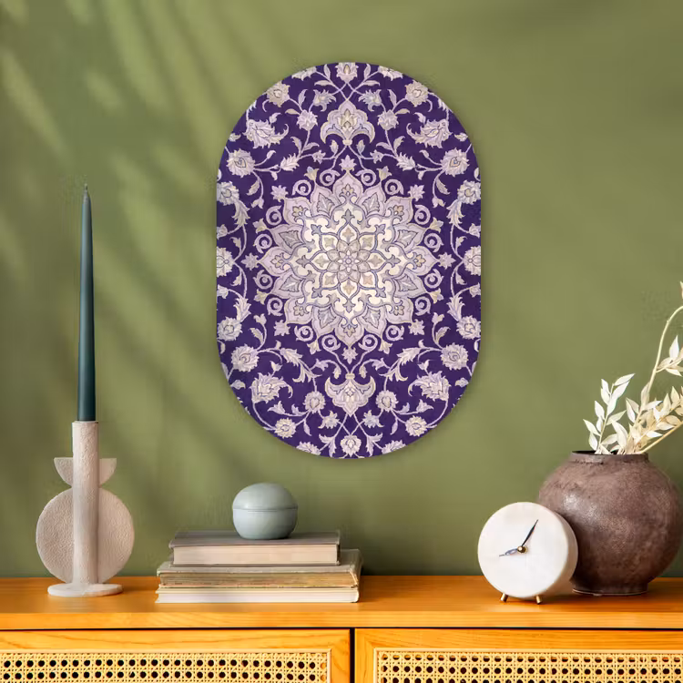 Muurovaal - Patroon - Medallion - Oosters - Paars - Decoratie — 2