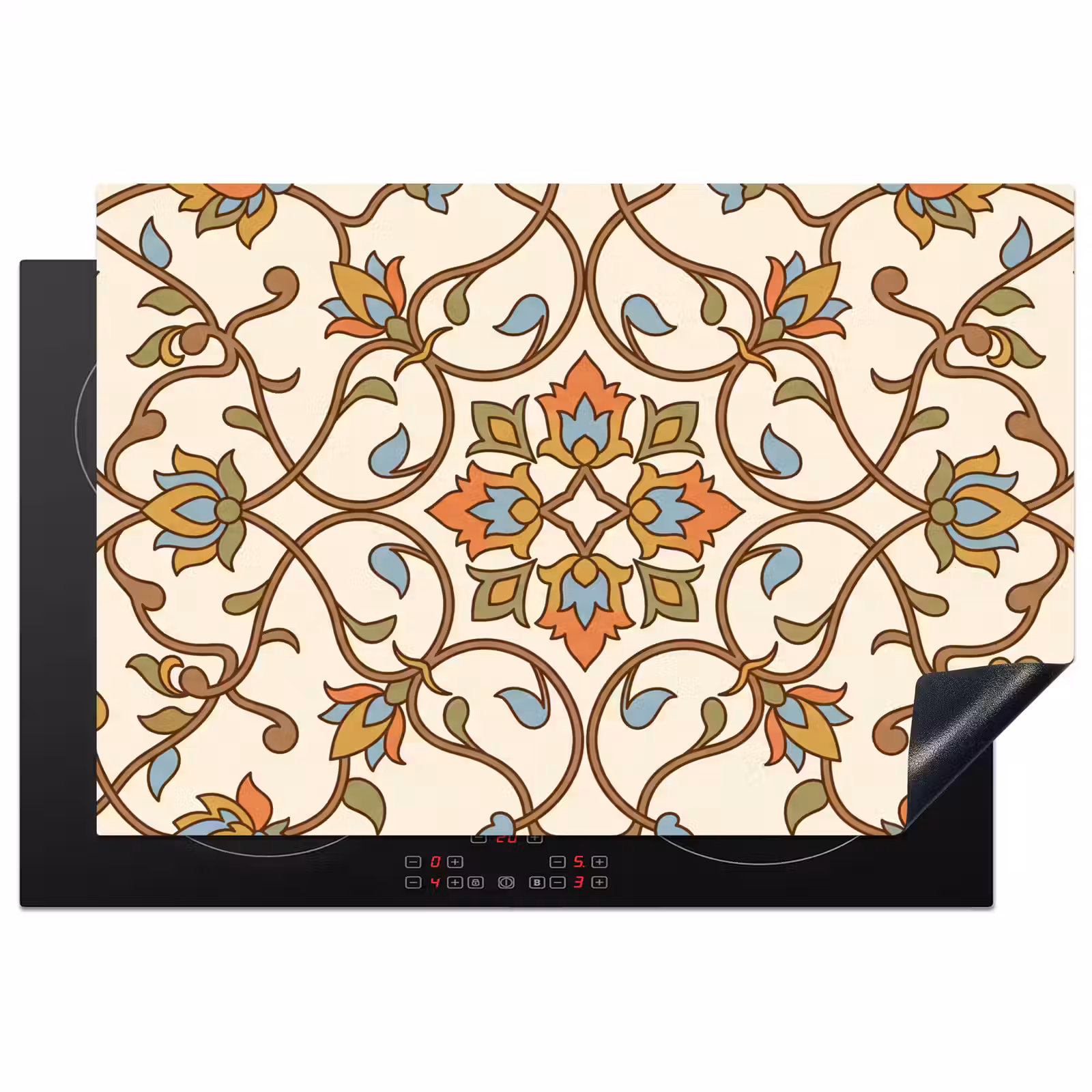 Inductiebeschermer - Patroon - Bloemen - Ornament - Kleurrijk — 1