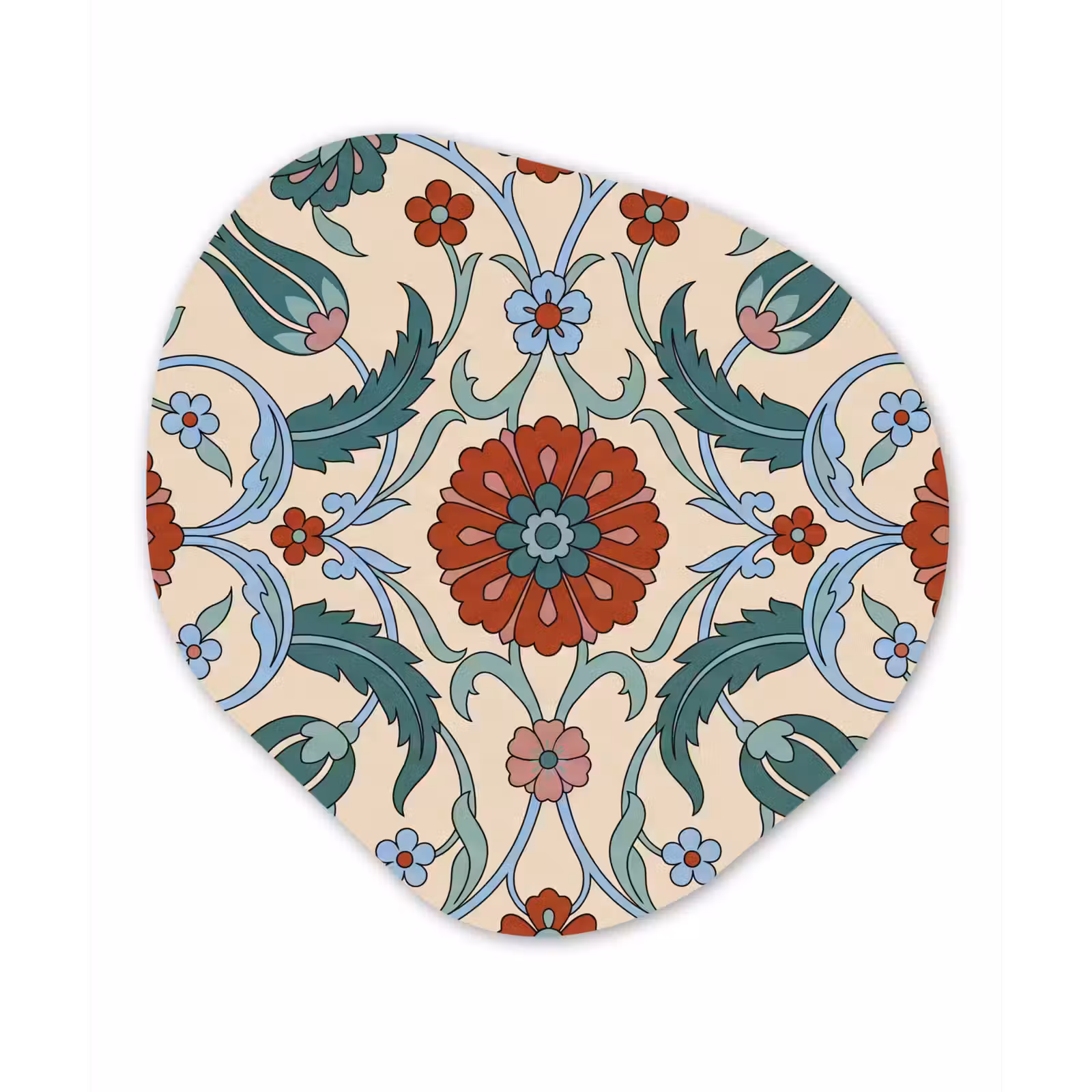 Organisch schilderij glas - Bloemen - Patroon - Klassiek - Decoratie - Kleurrijk — 1