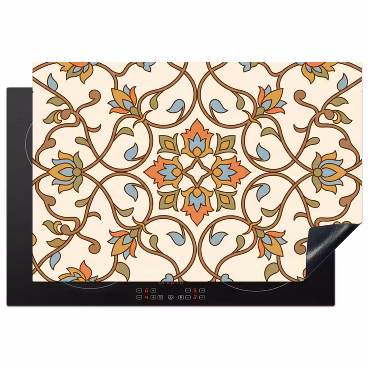 Inductiebeschermer - Patroon - Bloemen - Ornament - Kleurrijk — 1