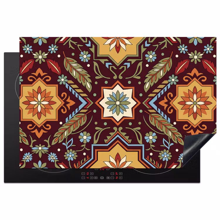 Inductiebeschermer - Patroon - Floraal - Geometrisch - Kleurrijk - Decoratie — 1