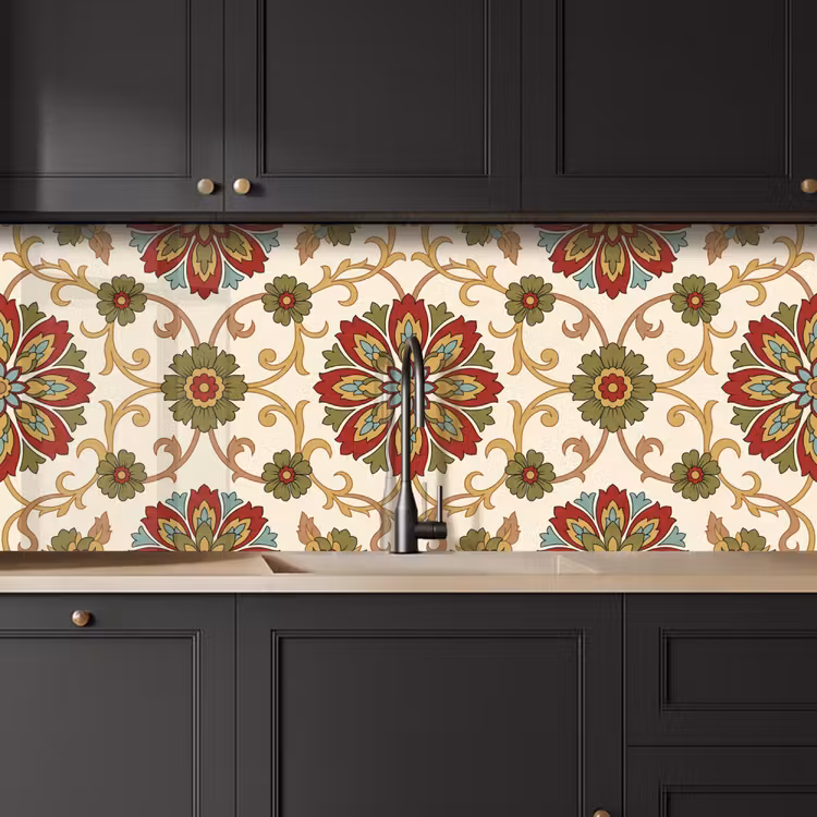 Keuken achterwand - Patroon - Bloemen - Ornament - Klassiek - Kleurrijk — 6