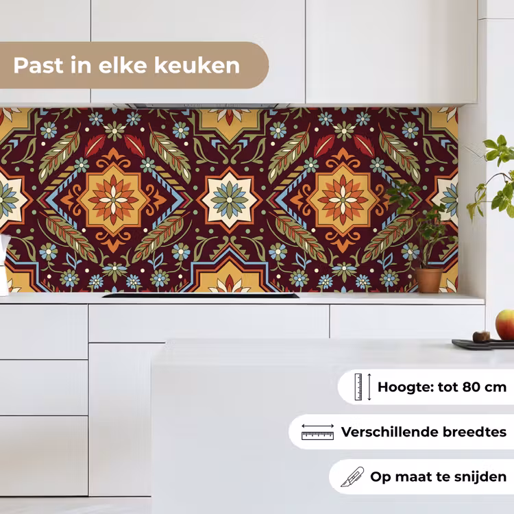 Keuken achterwand - Patroon - Floraal - Geometrisch - Kleurrijk - Decoratie — 7