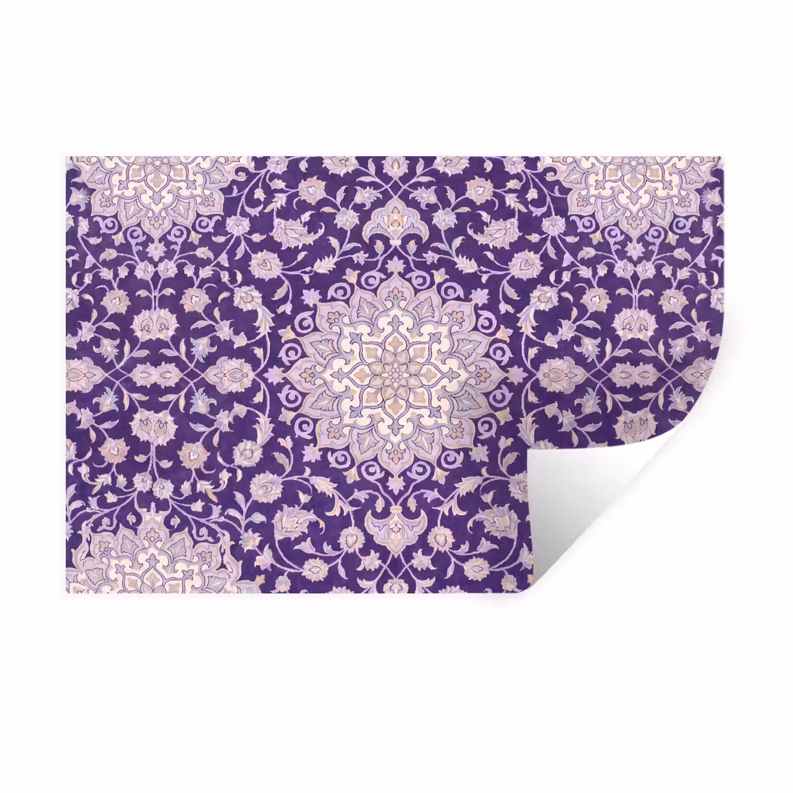 Muursticker - Patroon - Medallion - Oosters - Paars - Decoratie — 1