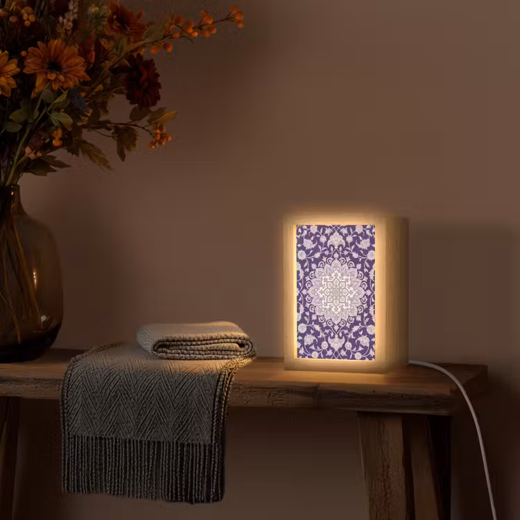 Gepersonaliseerd Lightbox - Patroon - Medallion - Oosters - Paars - Decoratie — 3