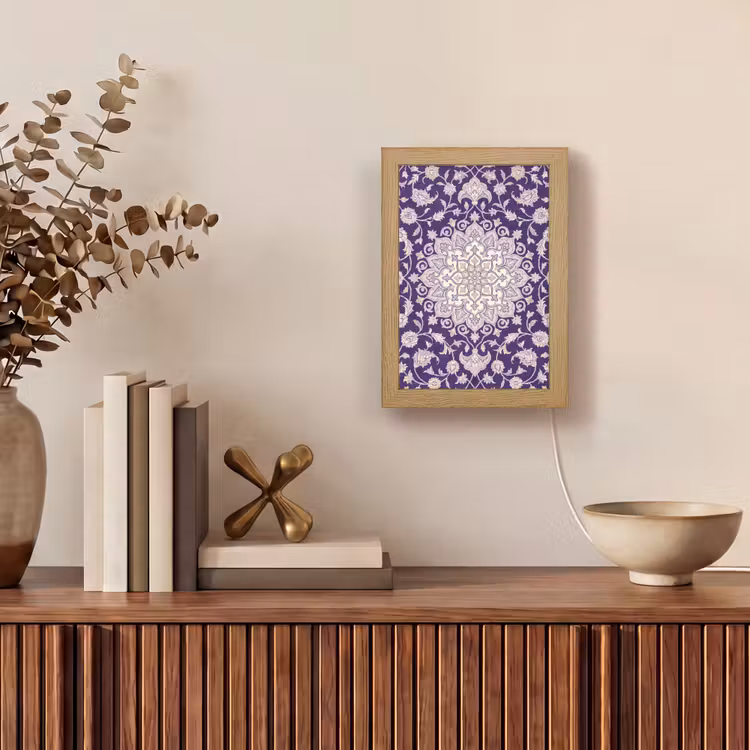 Gepersonaliseerd Lightbox - Patroon - Medallion - Oosters - Paars - Decoratie — 4