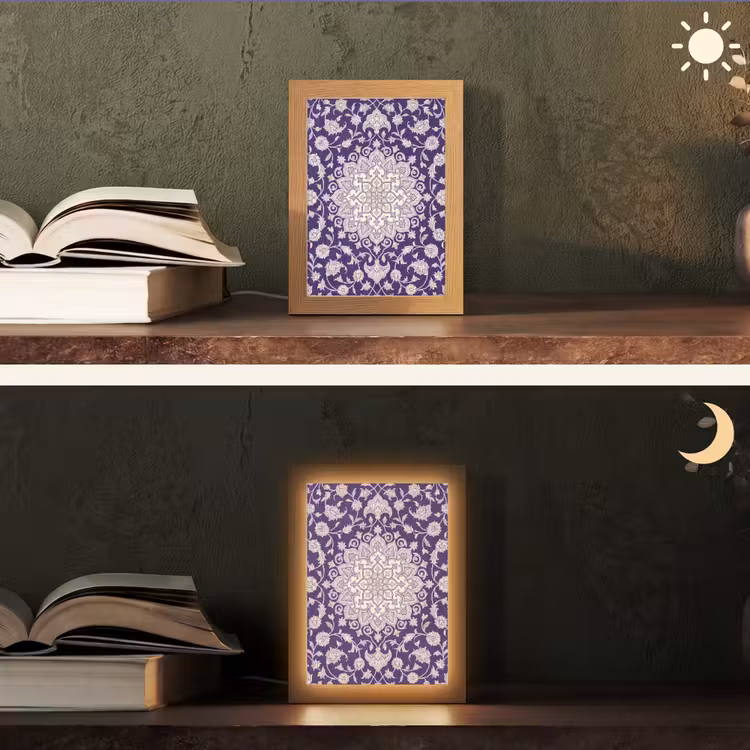 Gepersonaliseerd Lightbox - Patroon - Medallion - Oosters - Paars - Decoratie — 5