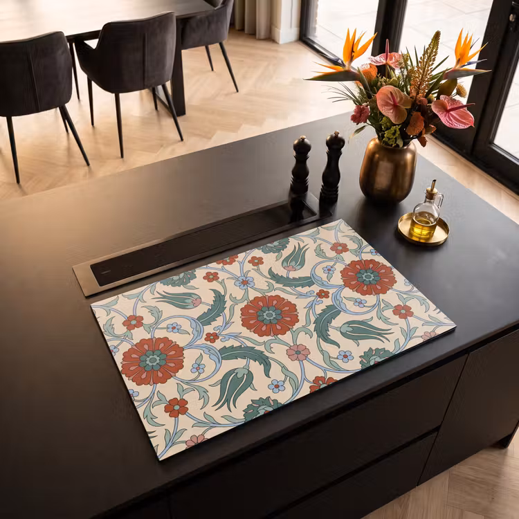 Inductiebeschermer - Bloemen - Patroon - Klassiek - Decoratie - Kleurrijk — 2