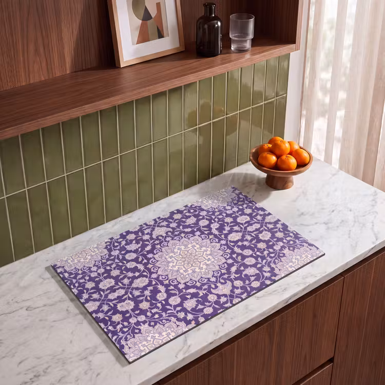 Inductiebeschermer - Patroon - Medallion - Oosters - Paars - Decoratie — 3