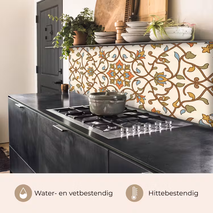 Keuken achterwand - Patroon - Bloemen - Ornament - Kleurrijk — 5