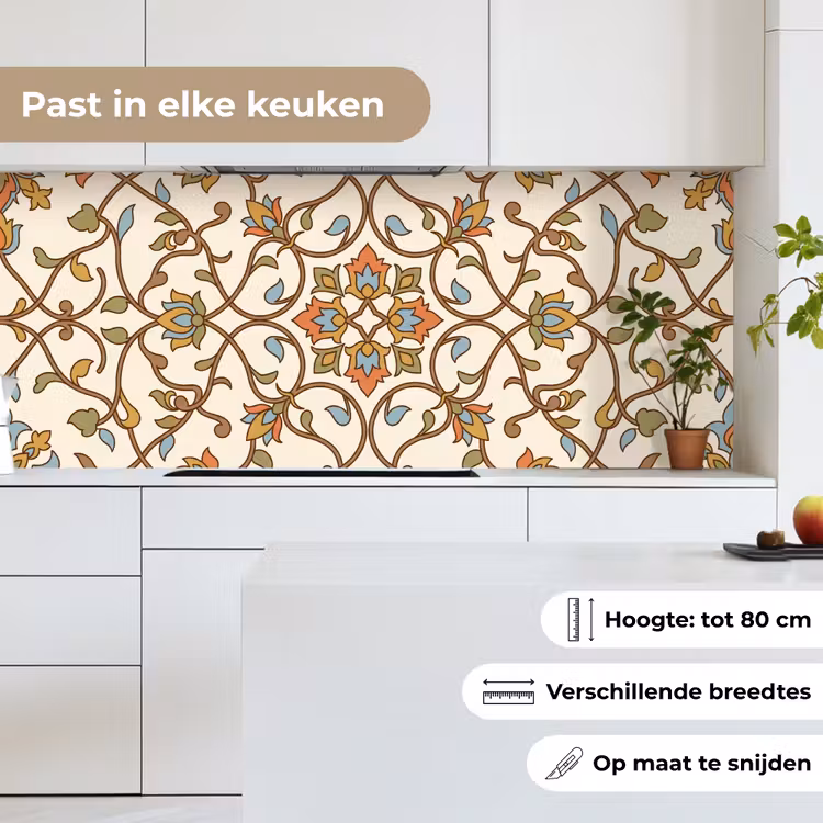 Keuken achterwand - Patroon - Bloemen - Ornament - Kleurrijk — 7