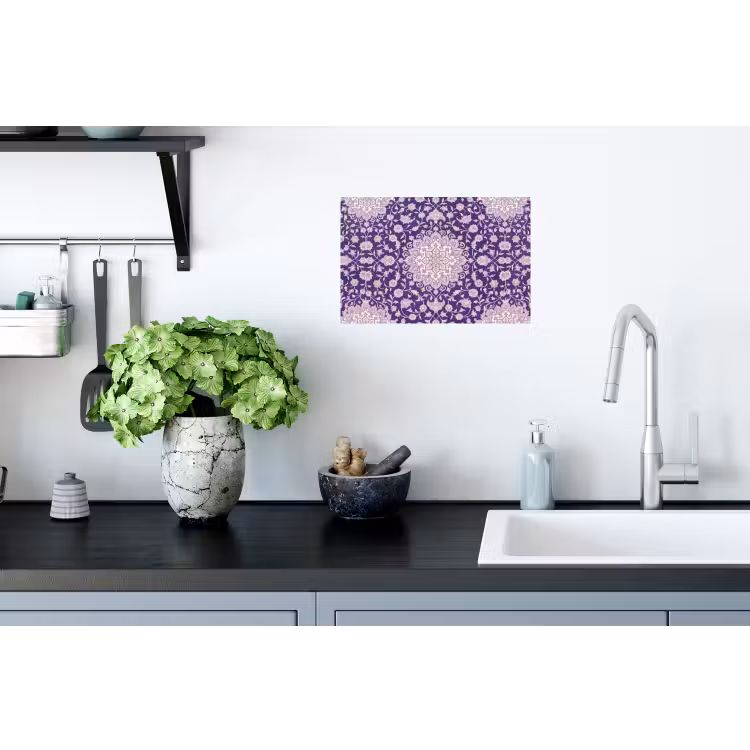 Muursticker - Patroon - Medallion - Oosters - Paars - Decoratie — 2