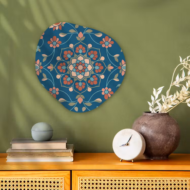 Organisch schilderij forex - Bloemen - Patroon - Natuur - Ornament - Blauw — 2