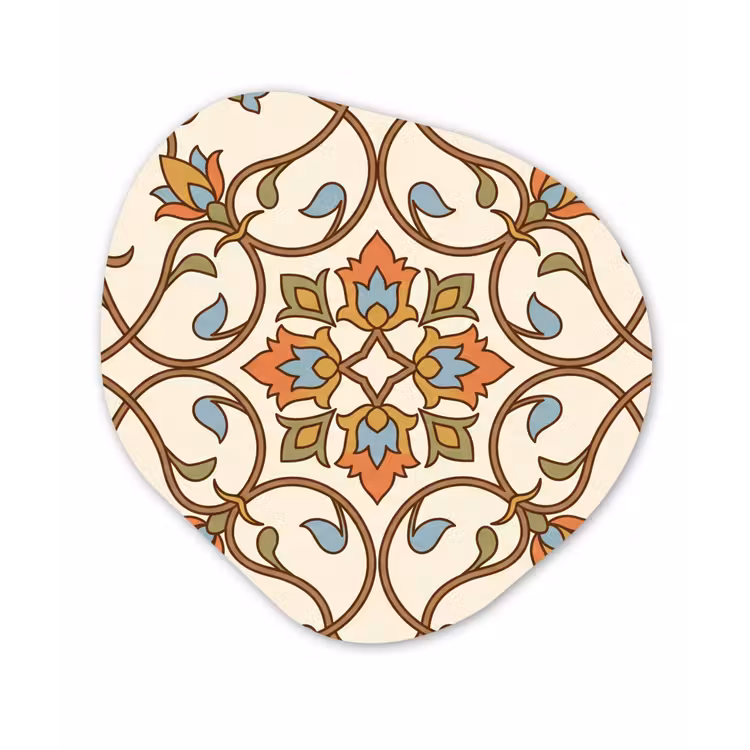 Organisch schilderij forex - Patroon - Bloemen - Ornament - Kleurrijk — 1