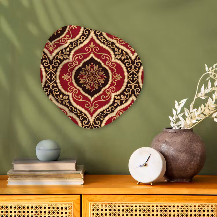 Organisch schilderij forex - Patroon - Ornament - Barok - Rood - Goud — 2