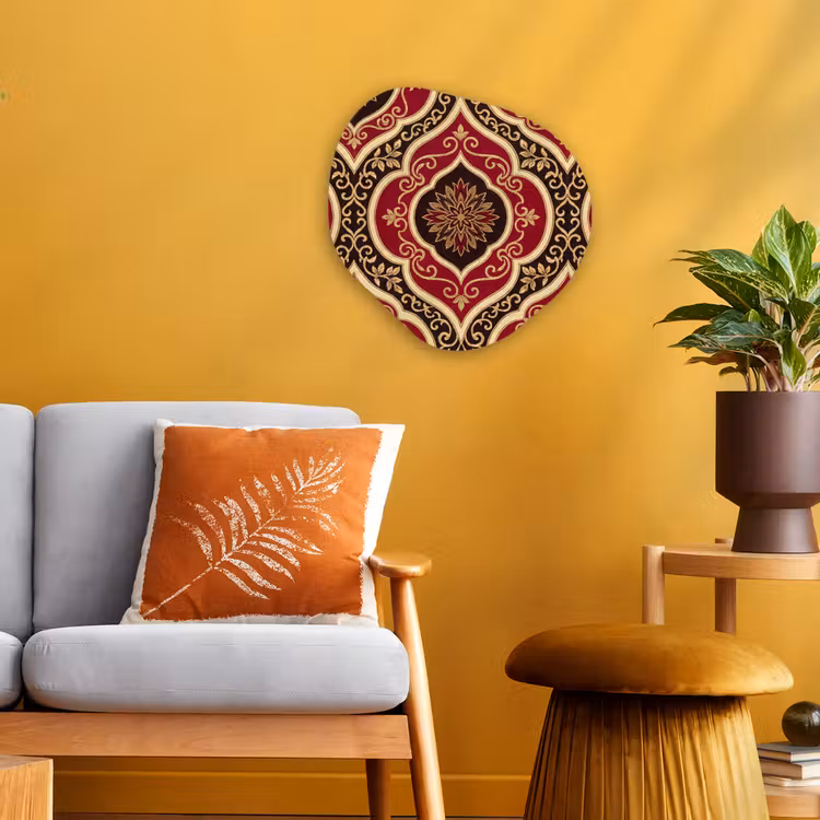 Organisch schilderij forex - Patroon - Ornament - Barok - Rood - Goud — 3