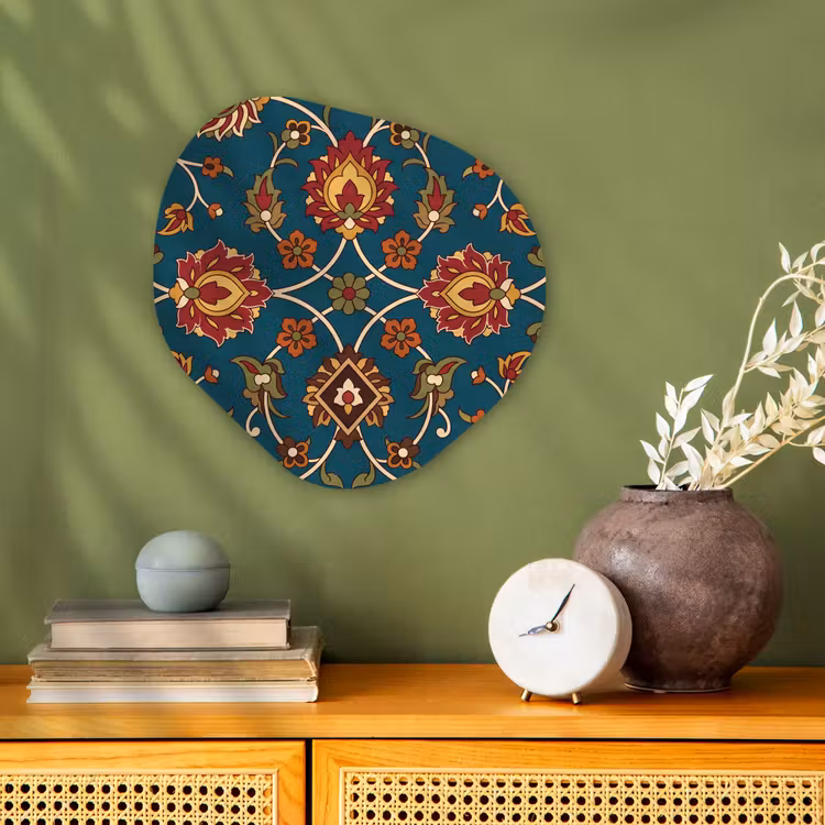 Organisch schilderij forex - Ornament - Flora - Traditioneel - Klassiek - Blauwgroen — 2
