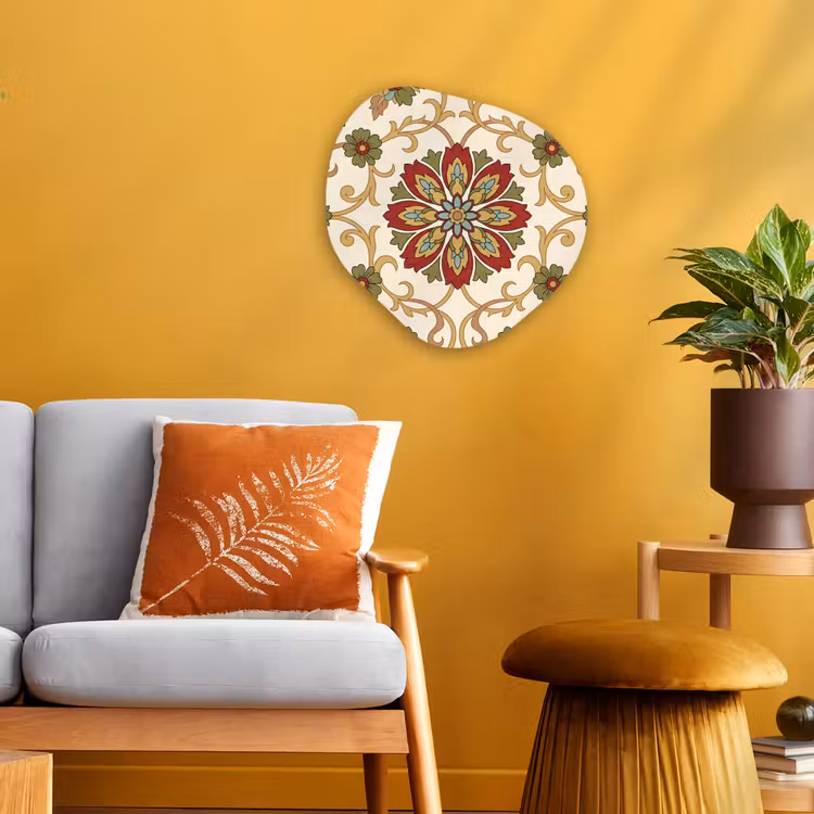 Organisch schilderij forex - Patroon - Bloemen - Ornament - Klassiek - Kleurrijk — 3
